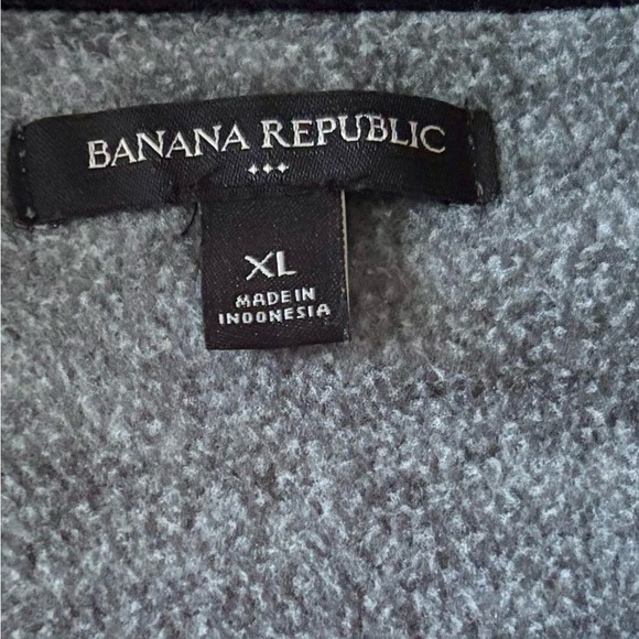 Banana Republic Men's Gray Quarter Zip Fleece Pullover - XL - Picture 4 of 9